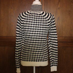 Ann Taylor Loft | Black and White Cable Knit Sweater